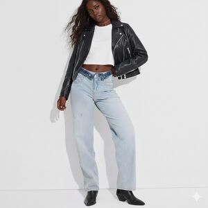 Wild Fable Double Waistband Mid-Rise 90s Relaxed Straight Jeans Size 6